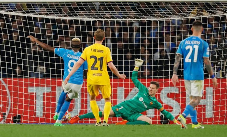 ملخص وأهداف مباراة نابولى وبرشلونة 1-1 فى دورى أبطال أوروبا