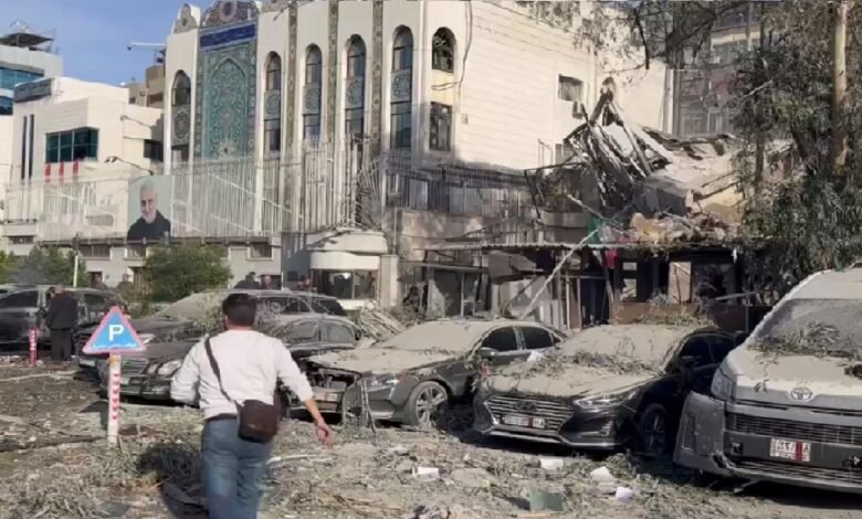 قتلى وجرحى جراء العدوان الإسرائيلى على مبنى القنصلية الإيرانية في سوريا