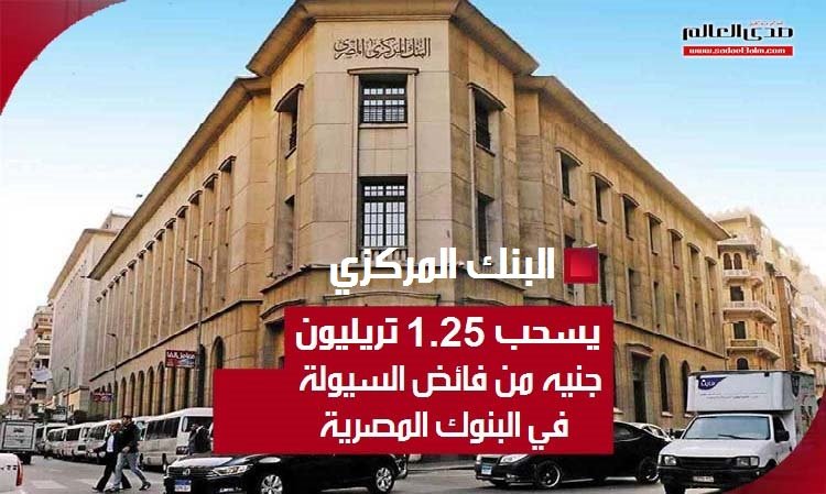 البنك المركزي يسحب 1,25 تريليون جنيه من فائض السيولة في البنوك المصرية