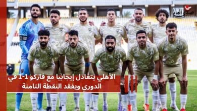 الأهلي يتعادل مع فاركو 1-1 في الدوري ويفقد النقطة الثامنة
